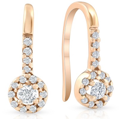 Pompeii3 1/5ct Diamond Earrings Rose Gold