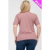 Slickblue Women's Plus Size Short Sleeve Tee, Soft Stretch Fit, Classic Round Neck, 10 Color Options, Size 1XL-3XL - 3 of 4