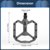 Unique Bargains Cycling Bike Pedal 9/16" Spindle Nylon for Road Mountain BMX MTB Bike Gray - 3 of 4