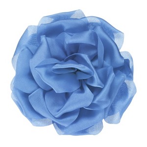 Unique Bargains Handmade Dainty Satin Fabric Big Peony Rose Flower Brooches Hair Clips 1 Pc - 1 of 4