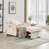 TiramisuBest 3 in 1 Sofa Foldable Sofa Bed Chair Convertible Recliner Adjustable Backrest Soft Velvet Feel Comfy Lounger - 3 of 4