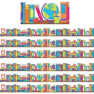 Eureka® Color My World Books Extra Wide Deco Trim®, 37 Feet Per Pack, 6 Packs - 1 of 2