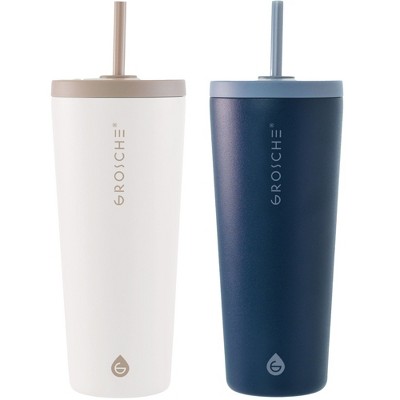 GROSCHE JASPER Insulated Tumbler with Straw - 23oz, Straw Tumbler