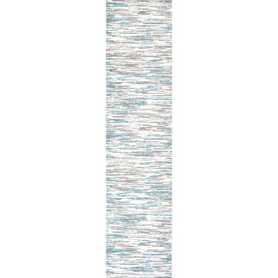 Abstract Linear Stripe Gray Synthetic Area Rug