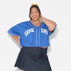 Women's Game Day Cropped Elbow Sleeve V-Neck Athletic Jersey - Wild Fable™ - 2 of 3