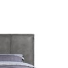 91" Queen Bed Metis Bed Gray Top Grain Leather - Acme Furniture: Modern Industrial Style, Metal Legs, Plush Upholstery - 3 of 4