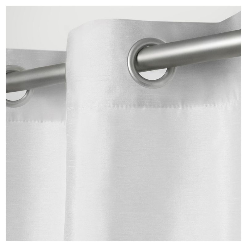 Set of 2 Chateau Striped Faux Silk Light Filtering Grommet Top Window Curtain Panels - Exclusive Home, 4 of 7