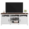 Coolmee 70.9" TV Stand, Entertainment Center with Adjustable Shelves, Farmhouse TV Stand with Cabinet Doors,for Living Room, Bedroom - 2 of 3
