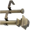 Urbanest Pila Flat Button 1-inch 3-4 inch Double Drapery Curtain Window Rod Set - 4 of 4