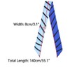 INSPIRE CHIC Women's Striped Printed Skinny Long Satin Silky Neck Scarves 1Pc - 3 of 4