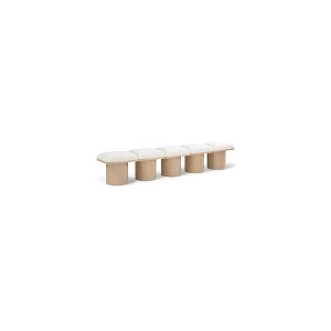 Meridian Furniture,Pavilion Boucle Fabric Bench - 1 of 4