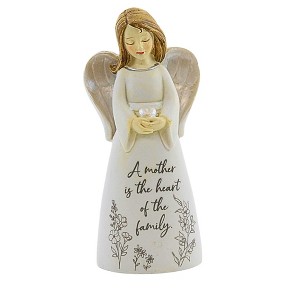 Roman 4.0 Inch Mother Angel Figurine Mother Day Figurine , Heart Family (1PC) - 1 of 3