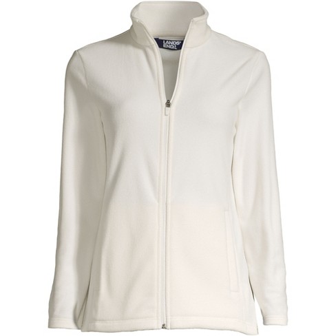Lands' End Women's Fleece Full Zip Jacket - Small - Ivory : Target