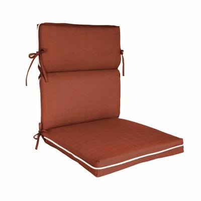 Home Fashions International 21"x22" Highback Chair Cushion: UV Protected, Fade Resistant, Zipper Closure