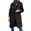 Coolmee Women Winter Wool Blend Mid-Long Coat Notch Lapel Single-Breasted Jacket Outwear - 2 of 4