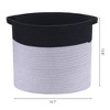 Unique Bargains Handcrafted Cotton Rope Woven Hidden Handles Storage Bin - 2 of 4