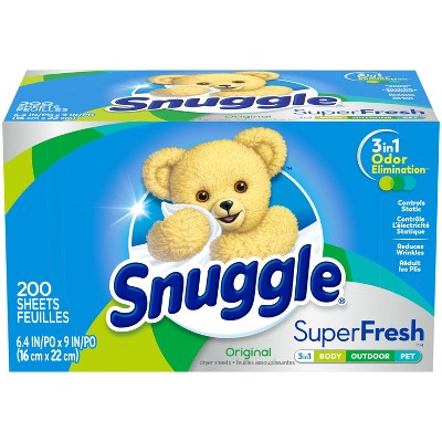 Snuggle Plus SuperFresh Original Fabric Softener Dryer Sheets - 200ct