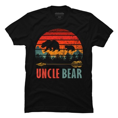 Men's Design By Humans Retro Uncle Bear In Nature By ZeusSE T-Shirt