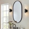 Dewdrop Industrial Mirror Light, 2-Light Matte Black Metal Frame with Clear Glass Shades, 21.06in Reversible, ETL Certified Vanity Wall Lighting - 4 of 4