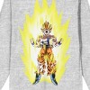 Dragon Ball Z Super Saiyan Goku Crew Neck Long Sleeve Athletic Heather Adult Tee - 3 of 4