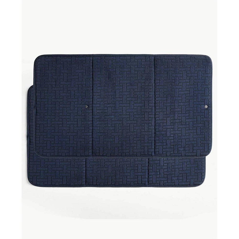 Blue Loom Set of 2 Harrison Drying Mats Navy Blue