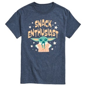 Men's - Star Wars - The Mandalorian Snack Enthusiast Grogu Short Sleeve Graphic T-Shirt - 1 of 4