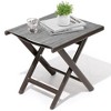 Crestlive Products Outdoor Side Table, Aluminum Outdoor End Table, Outdoor Folding Side Table with Textilene, Small Patio Coffee Table - 2 of 4