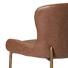 Maven Lane Naomi Metal Bar Stool with Faux Leather 31" - 4 of 4