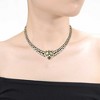 14K Gold Plated Omega Necklace with Black Enamel Leopard Head – A Bold and Elegant Design Featuring a Striking Leopard Head Accent for a Unique Touch - 2 of 3