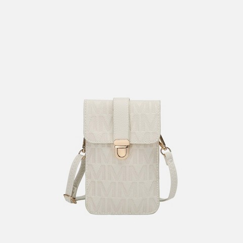 MKF Collection Phone Wallet Crossbody, Ulla XL Signature Flip Snap Closure | MKF Collection by Mia K - Beige