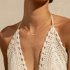 14K Gold Plated Dainty Necklace For Women: Softball/Volleyball/Sunflower/Bee/Butterfly Pendant, 16.5"+2" Ext Chain - 3 of 4