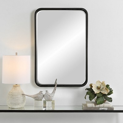 Modern Black and White Rectangular Wall Mirror