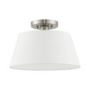 Livex Lighting Belclaire 1 - Light Flush Mount in  Brushed Nickel - 2 of 4