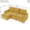 NicBex 90" L-Shaped Convertible Sleeper Sofa Bed Upholstered Pull Out Bed Couch with Reversible Storage Chaise and Removable & Washable Covers - 4 of 4