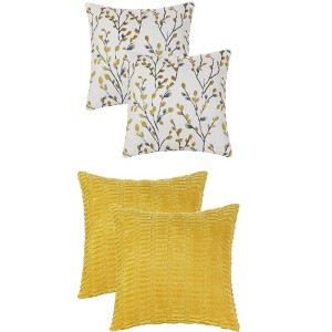 REGALWOVEN 4 Pcs Modern Soft Decorative Throw Pillow Covers 18" x 18" - 1 of 4