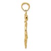 Black Bow Jewelry 14k Yellow Gold Large Anchor, Ship's Wheel and Rope Pendant - 2 of 4