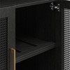 RealRooms Anaya Tall Arched Storage Cabinet with Faux Rattan Doors, Shadow Oak - 4 of 4