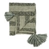 Saro Lifestyle Saro Lifestyle Cotton Throw Blanket With Striped Design, Black/White, 50"x60" - 2 of 4