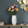 Contemporary Ceramic Marble Look Design Table Vase Geometric Flower Holder Decor - 2 of 4