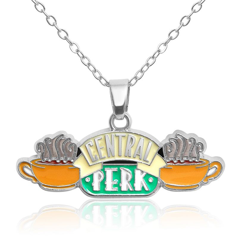 FRIENDS TV Show Fashion Central Perk Silvertone Necklace, 18 + 3", 1 of 6