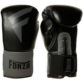 Forza Sports Vinyl Boxing Training Gloves - Black/Gray