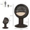 Munora 27" Rattan Wicker Elevated Cat House - Kitty Scratch House with Cushion, 2-Position Rotating Basket, Brown - 3 of 4