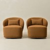 KINWELL Modern Boucle Upholstered 360° Swivel Accent Armchair, Set of 2 - 3 of 4