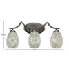 Toltec Lighting Zilo 3 - Light Vanity in  Graphite with 5" Natural Fusion Shade - 2 of 2
