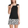 Lands' End Women's Chlorine Resistant Cap Sleeve High Neck Tankini Swimsuit Top - 4 of 4