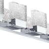 C Cattleya 4-Light 32.25-in Stainless Steel Integrated LED Art Glass shade Vanity Light - 4 of 4