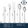 Itopfox 20-Piece Stainless Steel Flatware Set for 4, Mirror Polished Cutlery Set, Dishwasher Safe for Home, Restaurant, Wedding, Party (Silver) - 4 of 4