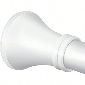 White Shower Curtain Rod 36 - 84 Inch No Slip No Drill Stainless Steel Spring Tension Adjustable Bathroom Window Bedroom - 1 of 4