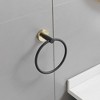 BWE 4-Piece Bath Hardware Set With Robe Hooks, Towel Ring, Toilet Paper Holder Modern - 3 of 4