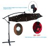 Sapphtopaz 10Ft Outdoor Umbrella Waterproof Sun Shades Cantilever Umbrellas with Crank and Cross Base for Garden, Pool, Backyard, Patio - 2 of 4